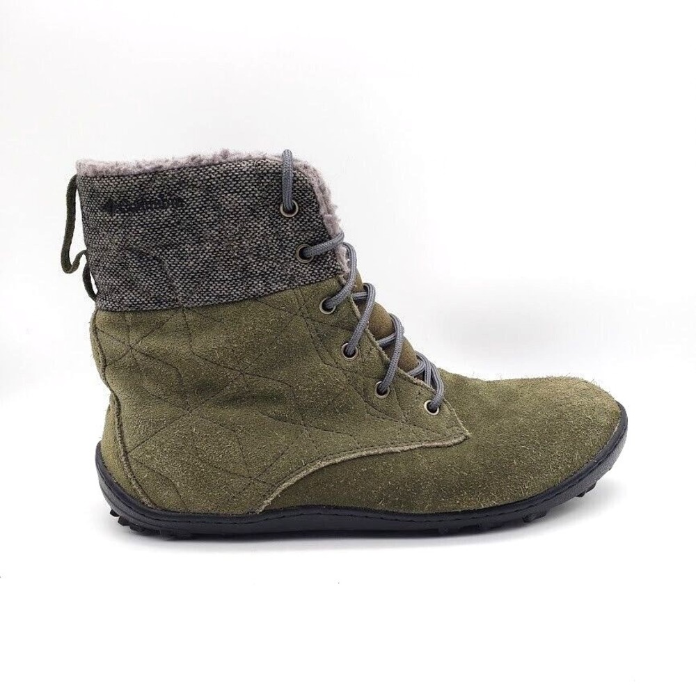 COLUMBIA Powder Summit Shorty Boots Fur Lined Green Waterproof (Women's US 8.5)